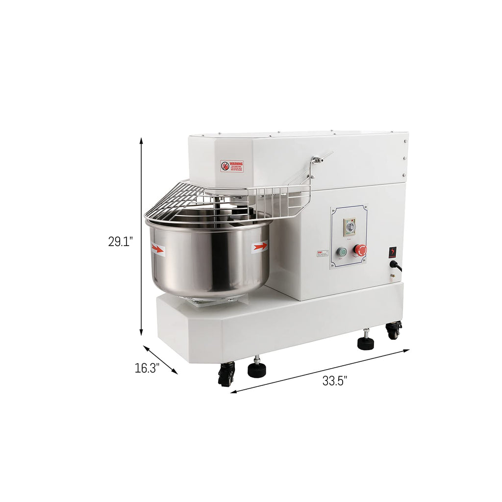 Hakka Commercial Dough Mixer, 20 Qt Spiral Mixer Food Mixer Machine wi