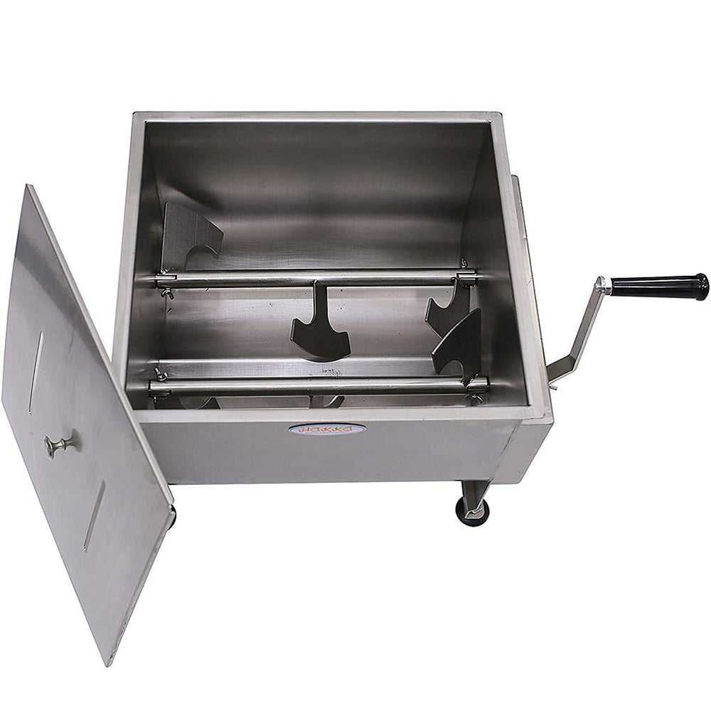 Hakka 15Liter/30lb Capacity Tilt Tank Manual Meat Mixers , Sausage Mix - Hakka Brothers Corp Hakka 15Liter/30lb Capacity Tilt Tank Manual Meat Mixers , Sausage Mix - Hakka Brothers Corp