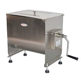 Hakka 20-Liter capacity Fixed Tank Stainless Steel Manual Meat Mixer (Mixing Maximum 30-Pound for Meat).